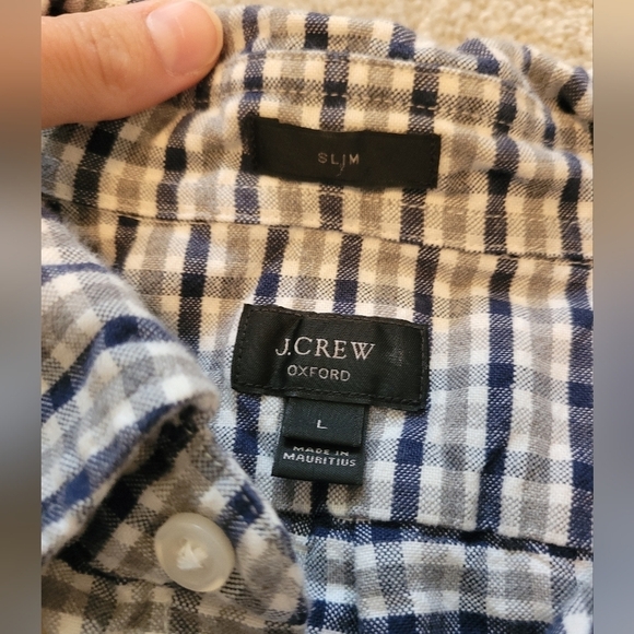 J. Crew Oxford Mens Slim Fit Button Up  Shirts Size Large - Picture 4 of 5